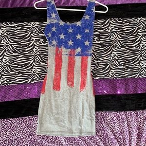 4th of July American flag bodycon dress
